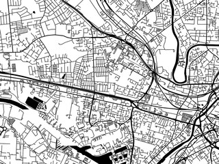 Fototapeta na wymiar A vector road map of the city of Salford in the United Kingdom on a white background.