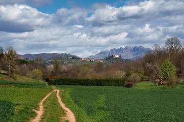 Rural landscape in Brianza near Usmate and Lomagna