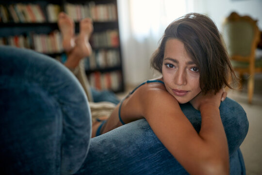 Portrait of a beautiful seductive woman