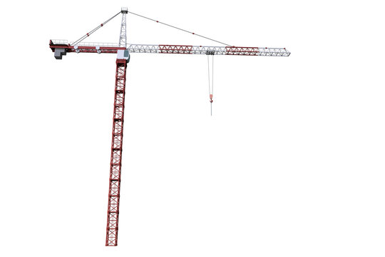Image of red 3D crane