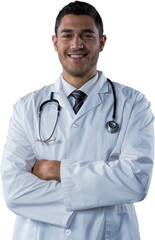 Fototapeta premium Doctor standing with arms crossed