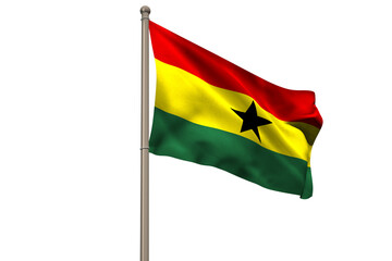Digitally generated ghana national flag
