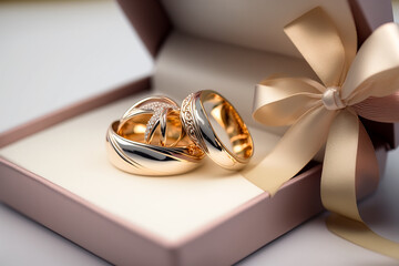 Wedding rings .  Generative AI 