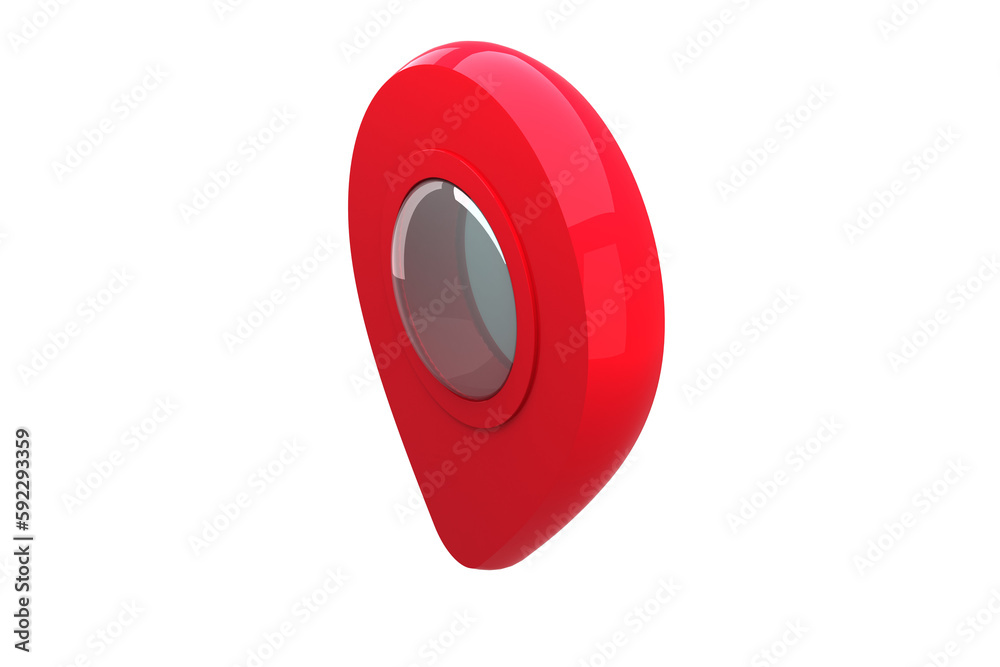 Sticker red map location marker