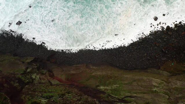 aerial view of Sao Jorge island coast