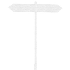 Blank road sign against white background