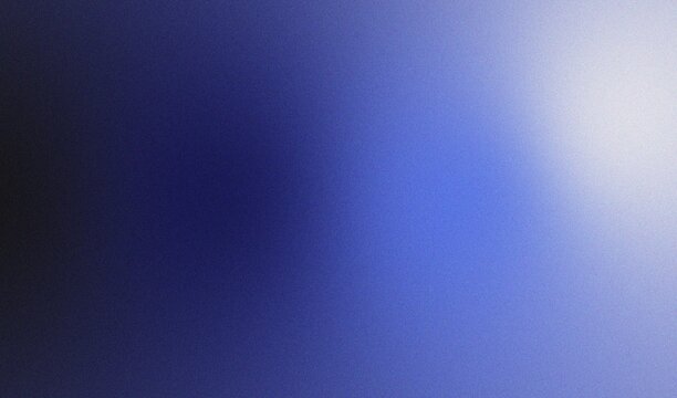 White blue blurred gradient on dark grainy background, glowing light spot, copy space