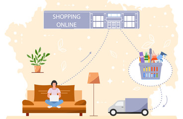 People Online Shopping Store Order Delivery App