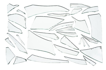 Broken pieces glass mirror set