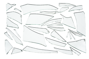 Broken pieces glass mirror set