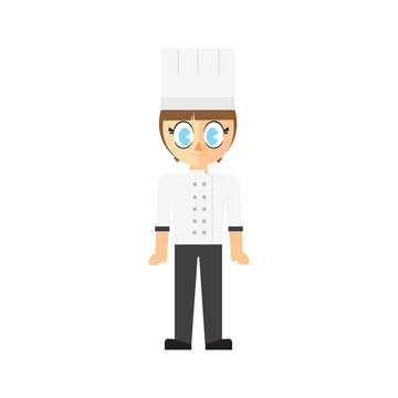 Digitally generated image of female chef