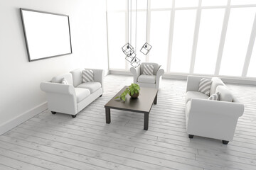 Graphic image of modern living room