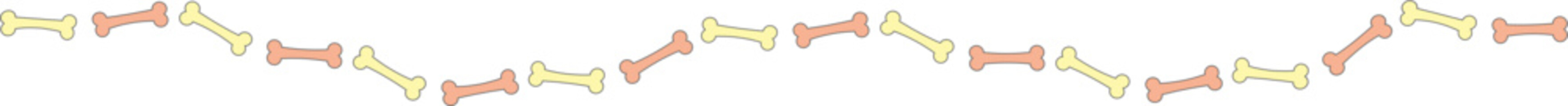 Horizontal Dog Bone Border Vector