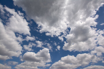 blue sky with white clouds - 592296129