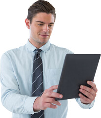 Businessman using digital tablet