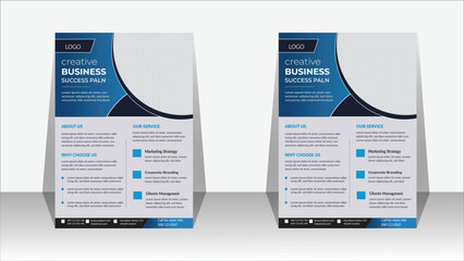creative business  A4  flyer ,abstract business flyer  vector template  design or business poster template design