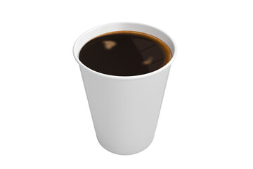 Coffee cup over white background