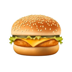 beautiful classic chickenburger icon/vector