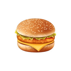 classic chickenburger icon/vector