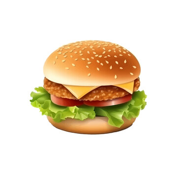 chickenburger icon/vector
