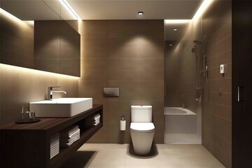 Obraz na płótnie Canvas interior of a modern bathroom.
