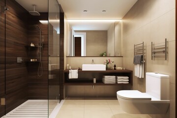 Fototapeta na wymiar interior of a modern bathroom.