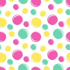 vector illustration seamless pattern bubbles gum on white background
