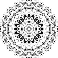 Beautiful round pattern. Vector file for designs.