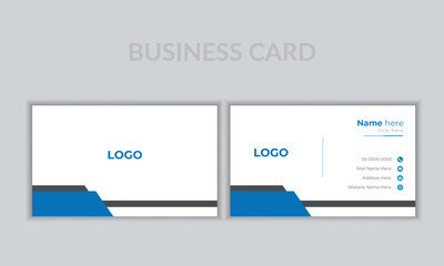 template, Double-sided creative business card, Vector illustration print template, modern business card , simple clean layout design template,