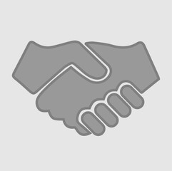 Hands shaking vector icon. Handshake simple isolated pictogram. Business partnership symbol.