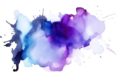 Fototapeta na wymiar blue purple watercolor Generative AI