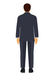 Businessman Back Character design, for animation, games, medical illustrations, education illustration