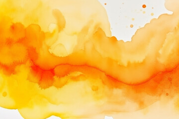 orange watercolor background Generative AI