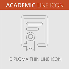 Certificate vector icon eps 10. Diploma simple isolated sign symbol.