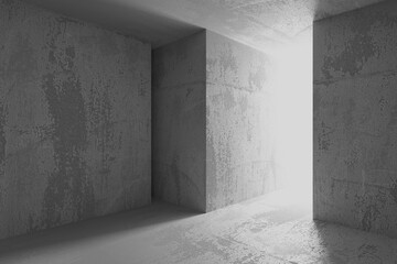 Abstract interior design concrete room. Architectural background