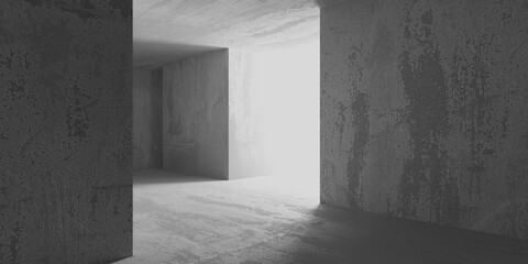 Abstract interior design concrete room. Architectural background