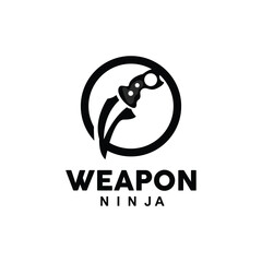 Weapon Logo, Traditional Weapon Karambit Vector, Ninja Fighting Tool Simple Design, Symbol Icon, Illustration