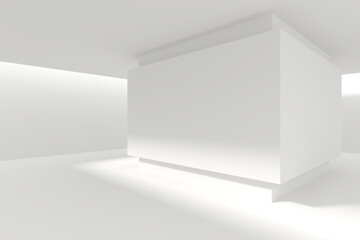 White Abstract Modern Architecture Interior Background
