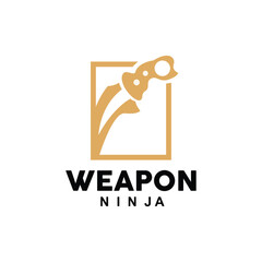 Weapon Logo, Traditional Weapon Karambit Vector, Ninja Fighting Tool Simple Design, Symbol Icon, Illustration