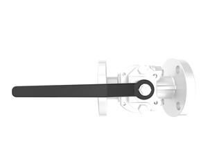 Ball valve isolated on transparent background. 3d rendering - illustration
