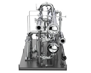 Pipe assembly isolated on transparent background. 3d rendering - illustration