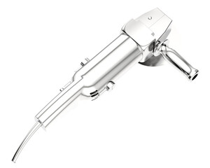 Angle grinder isolated on transparent background. 3d rendering - illustration