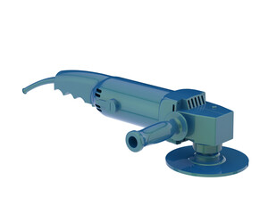 Angle grinder isolated on transparent background. 3d rendering - illustration