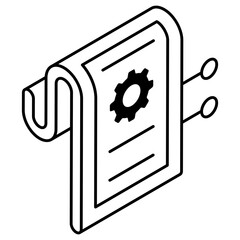 Modern design icon of file setting 
