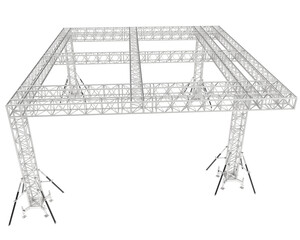 Aluminum frame structure isolated on transparent background. 3d rendering - illustration