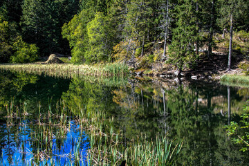 Tarn Vrbicke pleso in Low Tatras mountans in Slovakia