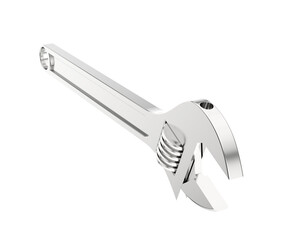 Wrench isolated on transparent background. 3d rendering - illustration
