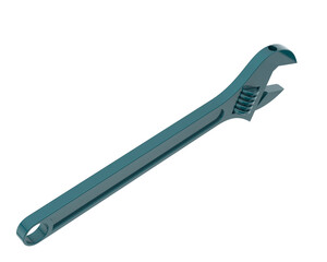Wrench isolated on transparent background. 3d rendering - illustration