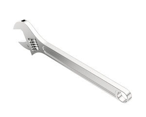 Wrench isolated on transparent background. 3d rendering - illustration