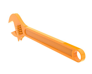 Wrench isolated on transparent background. 3d rendering - illustration